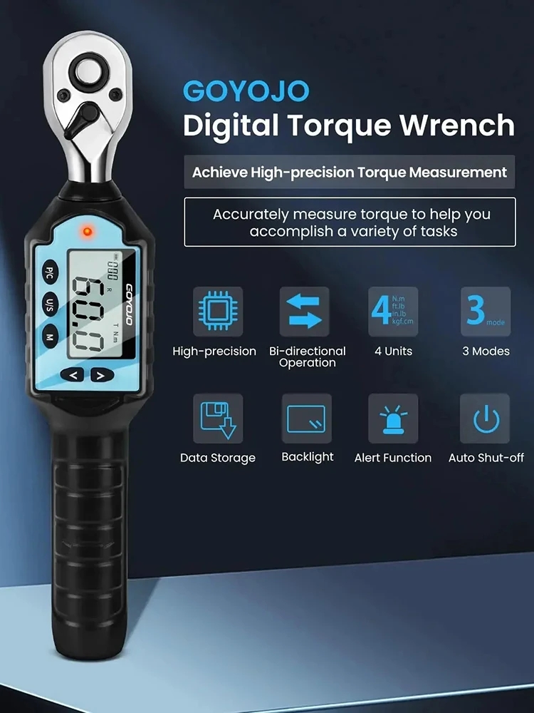 1/2 3/8 1/4 Digital Preset Tor - Torque Wrench Digital ulasan dan harga