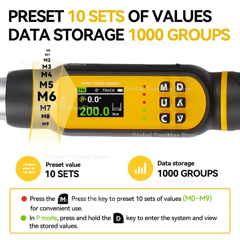 Digital Angle Torque Wrench 6P - Torque Wrench Digital ulasan dan harga